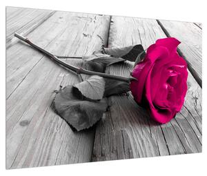 Slika ružičaste ruže (90x60 cm)