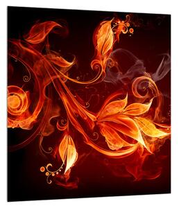 Slika cvijeća u plamenu (30x30 cm)
