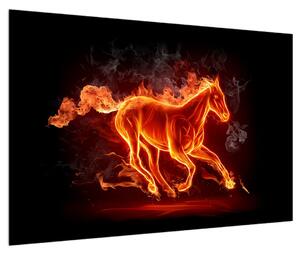 Slika konja u plamenu (90x60 cm)