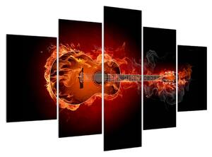 Slika gitare u plamenu (150x105 cm)