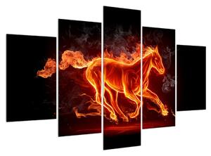 Slika konja u plamenu (150x105 cm)
