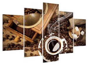 Slika šalice kave i zrna kave (150x105 cm)