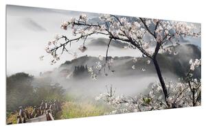 Slika procvjetalog proljetnog krajolika (120x50 cm)