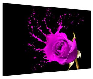 Slika ljubičaste ruže (90x60 cm)