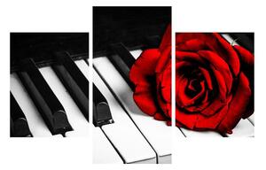 Slika ruže i klavira (90x60 cm)
