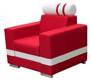 Zondo Fotelja Reinaldo (crvena + bijela). 1031827