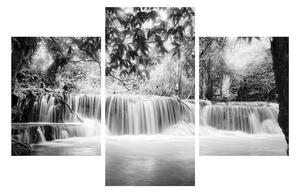 Crno-bijela slika slapova (90x60 cm)