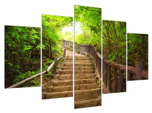 Slika stepenica koje vode krajolikom (150x105 cm)