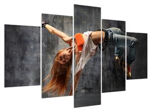 Slika street dance plesačice (150x105 cm)