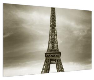 Slika Eiffelovog tornja i ružičastog automobila (90x60 cm)