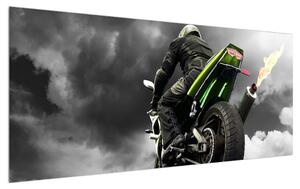 Slika bajkera na motociklu (120x50 cm)