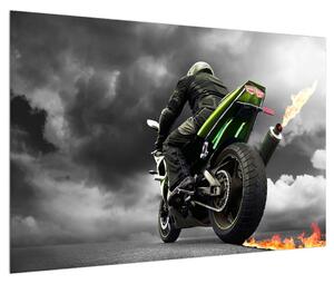 Slika bajkera na motociklu (90x60 cm)