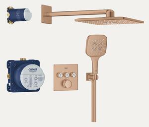 Grohe Grohtherm Smartcontrol set + Smartactive 310 Cube brushed warm sunset