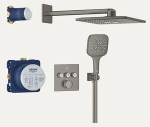 Grohe Grohtherm Smartcontrol set + Smartactive 310 Cube brushed hard graphite