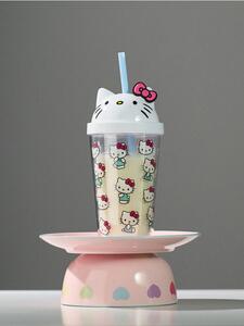 Sinsay - Šalica s poklopcem i slamkom Hello Kitty