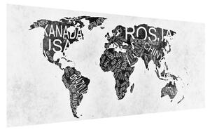 Slika karte svijeta (120x50 cm)