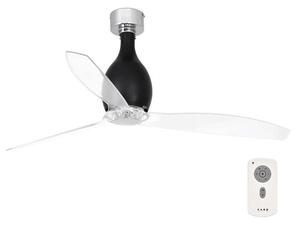 FARO 32027 - Stropni ventilator MINI ETERFAN crna/prozirna + daljinski upravljač