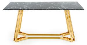 Zondo Blagovaonski stol Kamoni (crni mramor + zlatna) (za 6 osoba). 1028076