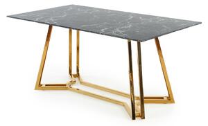 Zondo Blagovaonski stol Kamoni (crni mramor + zlatna) (za 6 osoba). 1028076