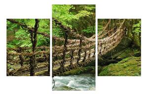 Slika mosta preko planinske rijeke (90x60 cm)
