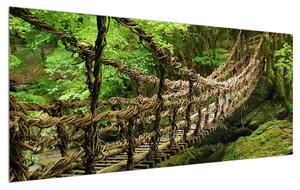 Slika mosta preko planinske rijeke (120x50 cm)