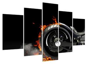 Slika kotača u plamenu (150x105 cm)