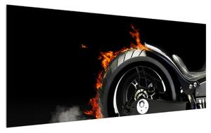 Slika kotača u plamenu (120x50 cm)