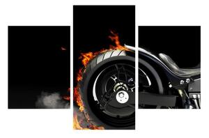 Slika kotača u plamenu (90x60 cm)