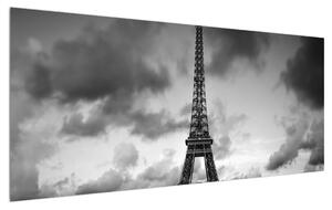 Slika Eiffelovog tornja i crvenog automobila (120x50 cm)