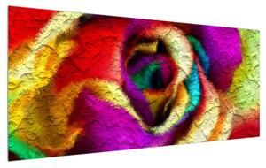 Šarena slika apstraktne ruže (120x50 cm)