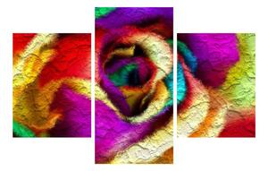Šarena slika apstraktne ruže (90x60 cm)