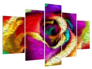 Šarena slika apstraktne ruže (150x105 cm)