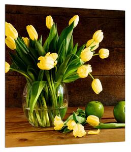 Slika žutih tulipana u vazi (30x30 cm)