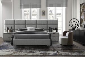 Zondo Bračni krevet 160 cm Lavinto (siva) (s podnicom). 1028161