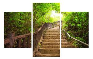 Ljetna slika stepenica u prirodi (90x60 cm)