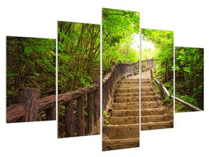 Ljetna slika stepenica u prirodi (150x105 cm)