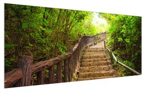 Ljetna slika stepenica u prirodi (120x50 cm)