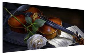 Slika ruže i violine (120x50 cm)