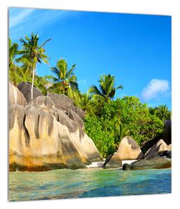 Slika morske plaže s palmama (30x30 cm)