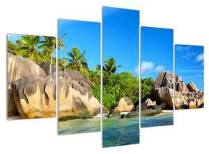 Slika morske plaže s palmama (150x105 cm)