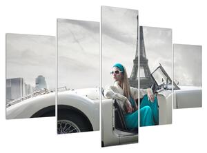 Slika žene i Eiffelov toranj (150x105 cm)