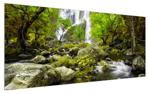 Slika šumskog krajolika s potokom (120x50 cm)