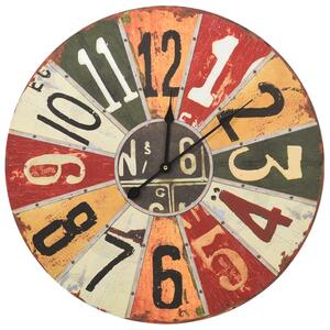 VidaXL 325182 Wall Clock Multicolour 60 cm MDF