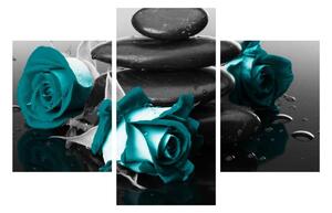 Slika plavih ruža (90x60 cm)