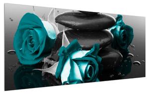 Slika plavih ruža (120x50 cm)