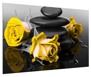 Slika žutih ruža (90x60 cm)