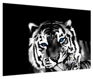 Slika tigra s mladunčetom (90x60 cm)