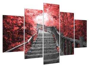 Slika stepenica koje vode krajolikom (150x105 cm)