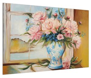 Slika cvijeća u vazi (90x60 cm)