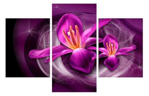 Moderna ljubičasta slika cvijeća (90x60 cm)